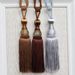 Modern Minimalist Wedding Tassel Hanging Gold Thread Tennis Ball Curtain Tiebacks 2p-set_maomaolike.com