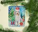 Bearded Collie Christmas Porcelain Ornament Christmas Tree Hanging Decorations For Home Christmas Holiday, Rectangle, Gift, Multicolor_maomaolike.com