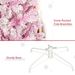 7.5' Tall Unlit Snow Flocked Artificial Christmas Tree Slim Pencil Xmas Tree With Pine Shape And Realistic Branches, Pink_maomaolike.com
