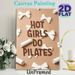 Pilates Motivational Quote Painting Poster, Warm-toned Cute Typographic Poster, Stylish Decor With White Bow Accents, Suitable For Home Gym, Workout_maomaolike.com