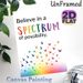 Inspirational Spectrum Motivational Painting Poster, Vibrant Rainbow-hued Typography With Flying Colorful Birds Poster, Uplifting Positive Message_maomaolike.com