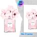 Floral Perfume Bottle Painting Poster, Delicate Watercolor Pink Flower & Perfume Bottle Poster, Elegant Decorative Piece Ideal For Bedroom, Dressing_maomaolike.com