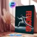 Fencing Themed Painting Poster, Bold Dramatic Fencer Action Poster, Stylish Sports-inspired Decor Ideal For Gym, Sports Room And Home Wall_maomaolike.com
