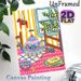 Cozy Tea Time Painting Poster, Vibrant Folk Style Poster, Whimsical Teapot, Tea Cup & Toast Scene With Warm Inviting Vibe, Ideal For Kitchen And_maomaolike.com
