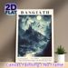 Basgiath Castle Fantasy Painting Poster, Mysterious Moonlit Mountain & Dragon Scene Poster, Atmospheric Fantasy Artwork For Bedroom, Living Room Wall_maomaolike.com