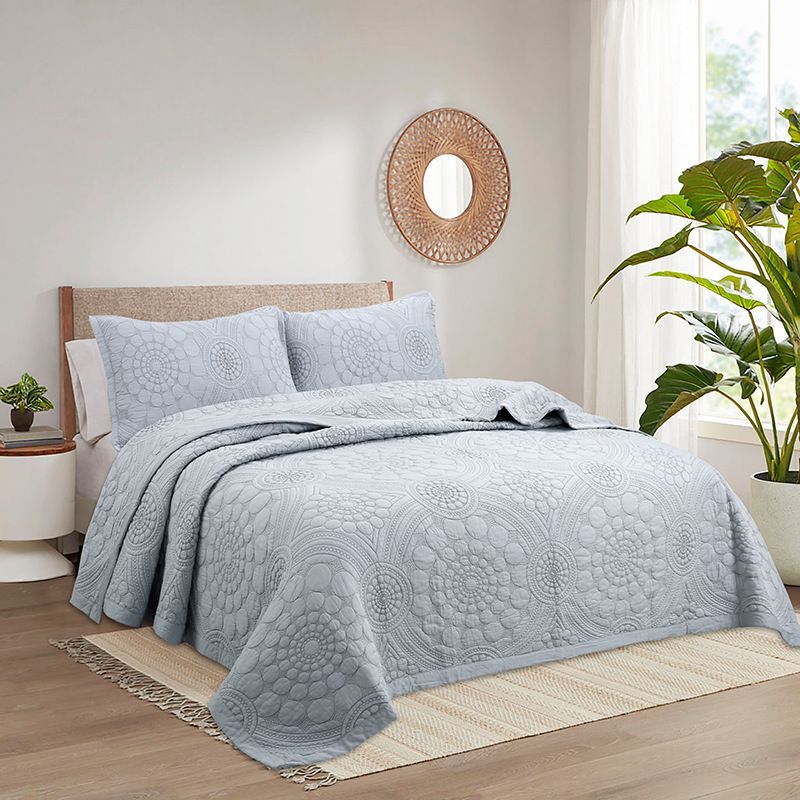 Luxury Tencel Quilted Bedspread Set 3-Piece Embroidered Summer Comforter With Elegant Stitching For Queen King Size Beds_maomaolike.com