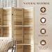 6 Panel 67" Tall Wood Privacy Screen Room Divider With 3 Shelves And Folding Storage For Bedroom, Natural Wood_maomaolike.com