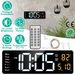 15.7in LED Digital Wall Clock With Remote Control 10 Level Brightness 3 Alarm Settings 12/24Hr Format Timing Countdown Temperature Calendar Display Decorative Clock For Office Home_maomaolike.com