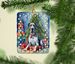 Harlequin Great Dane Christmas Reindeer Porcelain Ornament Christmas Tree Hanging Decorations For Home Christmas Holiday, Rectangle, Gift, Multicolor_maomaolike.com