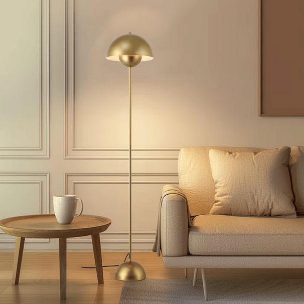 Golden Dome Floor Lamp, Minimalist Modern Floor Lights, For Bedroom, Living Room, Office_maomaolike.com