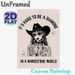 Goth Cowgirl Painting Poster, Monochrome Edgy Gothic Cowgirl Art Poster, Featuring Inspirational Quote, Ideal For Bedroom And Living Room Wall Decor_maomaolike.com