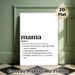 Mama Definition Painting Poster, Minimalist Black-and-white Typographic Poster, Heartfelt Tribute To Mothers, Ideal For Home Bedroom, Living Room Wall_maomaolike.com