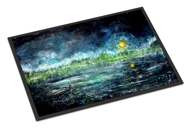 By The Moonlight Doormat Front Door Mat Indoor Outdoor Rugs For Entryway, Non Slip Washable Low Pile, 24H X 36W_maomaolike.com