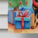 Terrier Christmas Reindeer House Flag Large Porch Sleeve Pole Decorative Outside Yard Banner Artwork Wall Hanging, Polyester, House Size, Multicolor_maomaolike.com