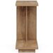 C-Shaped End Table, Wood Side Table Nightstand Bedside Table_maomaolike.com