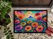 Zinnias In Color Doormat Front Door Mat Indoor Outdoor Rugs For Entryway, Non Slip Washable Low Pile, 24H X 36W_maomaolike.com