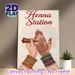 Henna Station Painting Poster, Exquisite Ethnic-style Poster, Intricate Henna Hand Art With Subtle Mandala Backdrop, Charming Cultural Decor For_maomaolike.com