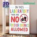 Lab No Food Or Drinks Themed Painting Poster, Vibrant Colorful Typographic & Warning Symbol Poster, Clear Rule Reminder Suitable For Laboratory_maomaolike.com