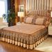 Single Piece Quilted Thickened Crystal Velvet Bed Skirt Style Non-Slip Mattress Dust Cover 1.8m_maomaolike.com