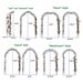 Metal Garden Arch Garden Arbor Trellis Climbing Plants Support Rose Arch Black_maomaolike.com