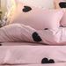 Soft Fiber Printed Floral Three Piece Bedding Set Duvet Quilt Cover_maomaolike.com