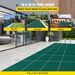 VEVOR Pool Safety Cover Fits 16x32ft Rectangle Inground Safety Pool Cover Green Mesh With 4x8ft Center End Steps Solid Pool Safety Cover For Swimming Pool Winter Safety Cover_maomaolike.com