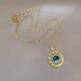 Stainless Steel Clavicle Chain Exquisite Starry Sky Planet Light Luxurious Temperament Gorgeous Necklace Star And Moon_maomaolike.com