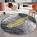 Small Fresh Living Room Sofa Round Mat Nordic Light Luxury Bedroom Carpet 3d Printing Basket Mat Round Bed Mat_maomaolike.com