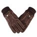Men's Gloves Pigskin gloves men's winter riding touch screen warm windproof plus velvet thick cotton gloves outdoor riding motorcycle_maomaolike.com