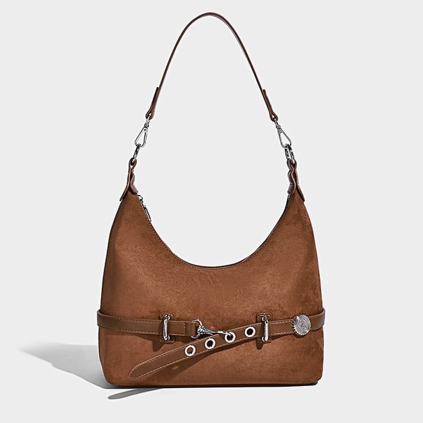 Elegant Women's 2026 Autumn And Winter Trendy Versatile Shoulder With Suede Feel, Large Capacity Commuter Tote Bag_maomaolike.com