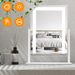 Vanity Mirror With Lights,3 Lighting Colors Dimmable Brightness Smart Touch Control 10X Magnifying Mirror 360°Rotation LED Lighted Makeup Mirror For Desk Bedroom Dressing Room_maomaolike.com