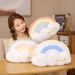 Trendy New Rainbow Cute Dual-use Sleeping Nap Hand-wrapped Plush Cushion Gift Waist Pillow_maomaolike.com
