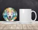 English Bull Terrier Luau Large Sandstone Coasters Pack Of 4 Absorbent Round Coasters Decor Gifts For Men Or Women, 4 In, Multicolor_maomaolike.com