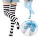 Unisex Striped thigh-bottom cat claw socks Cotton socks cute Jk thigh socks over the knee anime cos cat claw socks_maomaolike.com