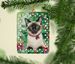 Siamese Cat By The Christmas Tree Porcelain Ornament Christmas Tree Hanging Decorations For Home Christmas Holiday, Rectangle, Gift, Multicolor_maomaolike.com