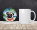 Pug Luau Large Sandstone Coasters Pack Of 4 Absorbent Round Coasters Decor Gifts For Men Or Women, 4 In, Multicolor_maomaolike.com