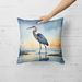 Blue Heron Barely Lit Sky Throw Pillow Machine Washable, Indoor Outdoor Decorative Pillow For Couch, Bed Or Patio, 18Hx18W_maomaolike.com