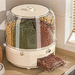 Food Grade Grain Box Container Household Insect-Proof Moisture-Proof Sealed Rotating Divider Rice Jar Storage Bin_maomaolike.com