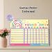 Tie-dye Rainbow Reward Chart Painting Poster, Vibrant Playful Graphic Poster, Practical Tool To Track Progress And Goals, Suitable For Home And Study_maomaolike.com
