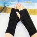 Men's Gloves Winter fingerless gloves women's computer short gloves warm and long gloves Japanese and Korean popular half finger wool flat gloves_maomaolike.com