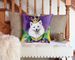 American Eskimo King Of Mardi Gras Throw Pillow Machine Washable, Indoor Outdoor Decorative Pillow For Couch, Bed Or Patio, 14Hx14W_maomaolike.com