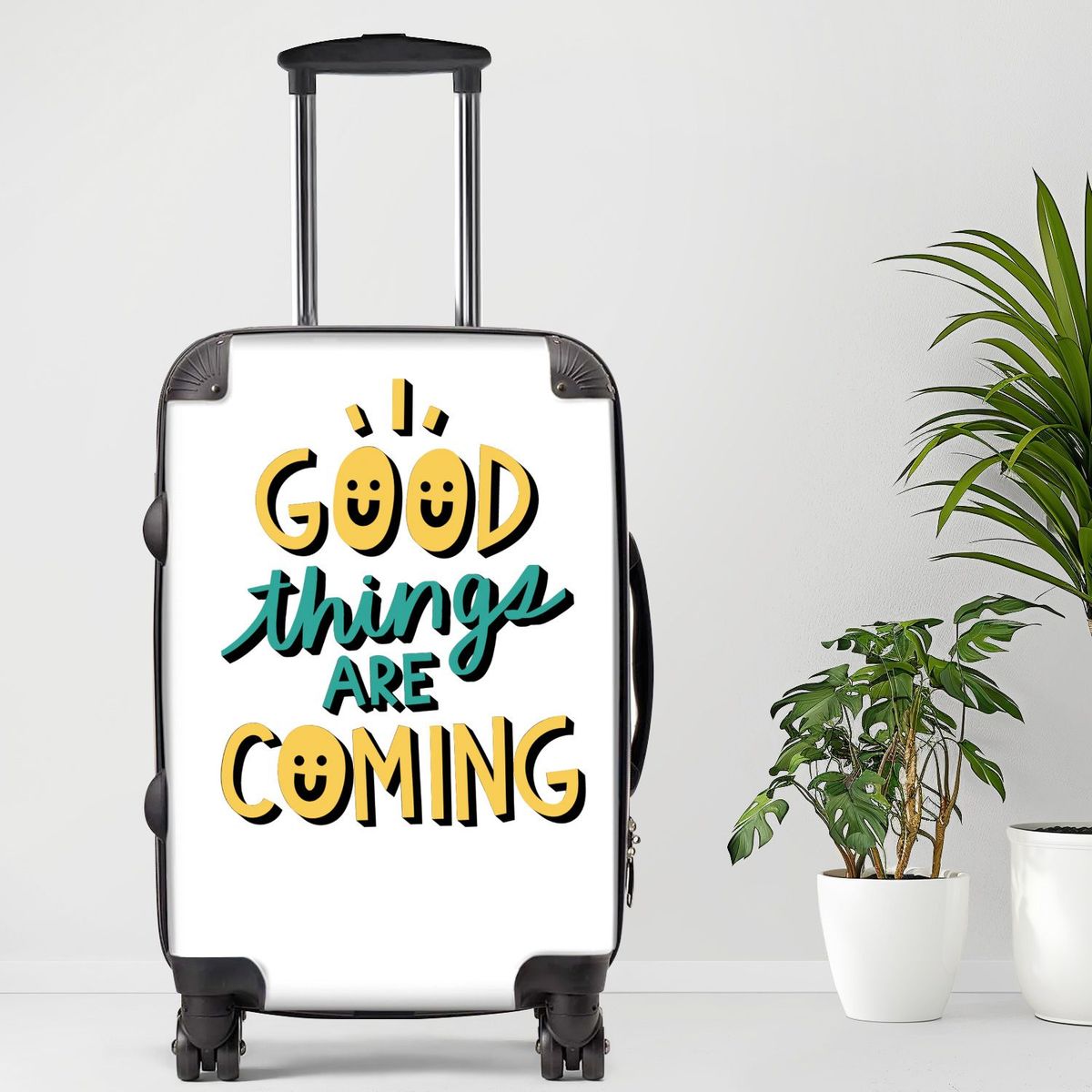 Good Things Are Coming Luggage, 20/24/28 Inch Luggage, Carry-On, Custom Luggage, Luggage Set, Suitcase, Travel, Vacation, Cabin Suitcase, Custom Suitcase, Personalized Luggage_maomaolike.com