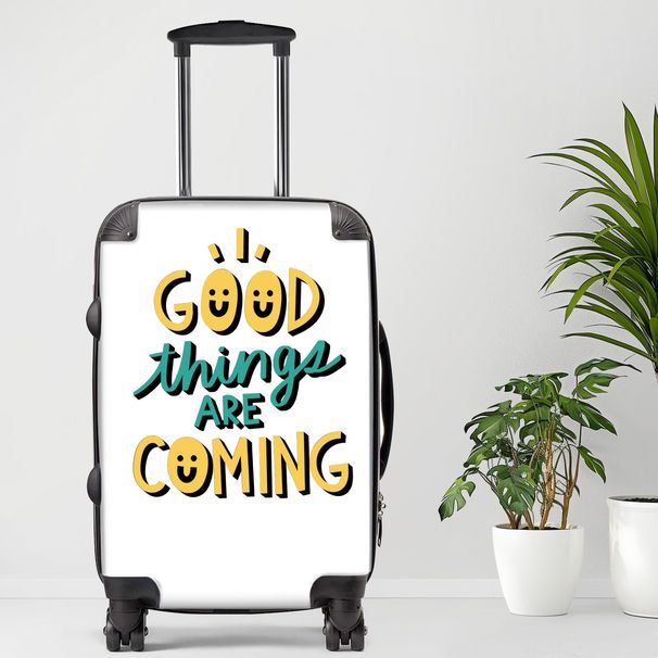 Good Things Are Coming Luggage, 20/24/28 Inch Luggage, Carry-On, Custom Luggage, Luggage Set, Suitcase, Travel, Vacation, Cabin Suitcase, Custom Suitcase, Personalized Luggage_maomaolike.com