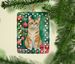 Malayan Cat By The Christmas Tree Porcelain Ornament Christmas Tree Hanging Decorations For Home Christmas Holiday, Rectangle, Gift, Multicolor_maomaolike.com