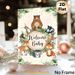 Woodland Animals Welcome Baby Painting Poster, Watercolor Whimsical Forest Creatures Poster, Warm Welcoming Decor Ideal For Baby Shower, Home Wall_maomaolike.com