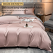 2026 Spring New Feel 200S Long-Staple Four-Piece All-Cotton Pure Cotton Sheet Duvet Cover Light Luxury Naked Sleep Bed Skirt Three-Piece_maomaolike.com