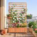 Wooden Raised Garden Bed 59 Inch Tall Elevated Planter Box With Vertical Trellis For Gardens, Patios, Balconies, Entryways, Or Sunrooms_maomaolike.com