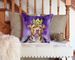 Pit Bull Terrier King Of Mardi Gras Throw Pillow Machine Washable, Indoor Outdoor Decorative Pillow For Couch, Bed Or Patio, 14Hx14W_maomaolike.com