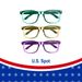 36 Pairs Of Plastic Shutter Glasses Shades Sunglasses Eyewear Party Props Assorted Colors 6.5*14.5cm_maomaolike.com