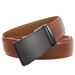 HOT 3.5cm Width HIgh Quality Second Layer Cow Leather Belt For Men Business Metal Automatic Buckle Ratchet Black Brown_maomaolike.com